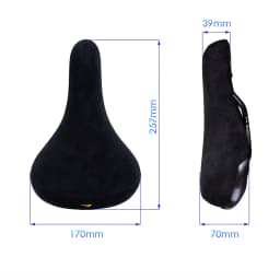 Funsea Bicycle Saddle Wheelie Black With Logos Seat For Bicycles Flannelette Bike Seats Embroidery Logo 8mm Rail