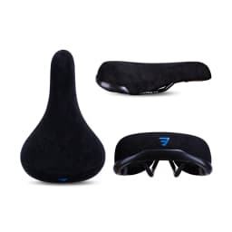Funsea Bicycle Saddle Wheelie Black With Logos Seat For Bicycles Flannelette Bike Seats Embroidery Logo 8mm Rail