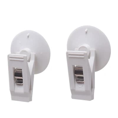 1 Pair Car Interior Window Clip Mount Black Suction Cap Clip Plastic Sucker Removable Holder For Sunshade Curtain Towel Ticket