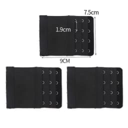 3pcs Bra Extension Strap Extenders for Women Adjustable Belt Buckle Nylon Elastic Bra Extension Strap Hook Clip Extenders