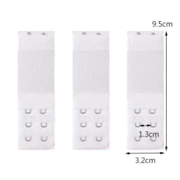 3pcs Bra Extension Strap Extenders for Women Adjustable Belt Buckle Nylon Elastic Bra Extension Strap Hook Clip Extenders