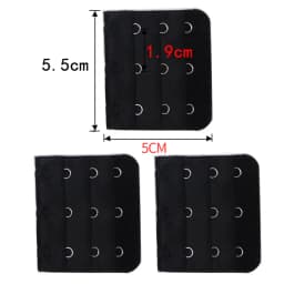 3pcs Bra Extension Strap Extenders for Women Adjustable Belt Buckle Nylon Elastic Bra Extension Strap Hook Clip Extenders