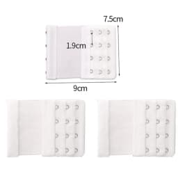 3pcs Bra Extension Strap Extenders for Women Adjustable Belt Buckle Nylon Elastic Bra Extension Strap Hook Clip Extenders
