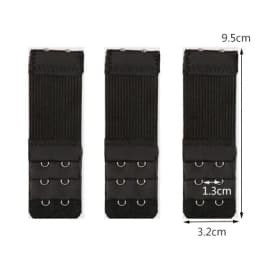 3pcs Bra Extension Strap Extenders for Women Adjustable Belt Buckle Nylon Elastic Bra Extension Strap Hook Clip Extenders