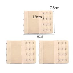 3pcs Bra Extension Strap Extenders for Women Adjustable Belt Buckle Nylon Elastic Bra Extension Strap Hook Clip Extenders