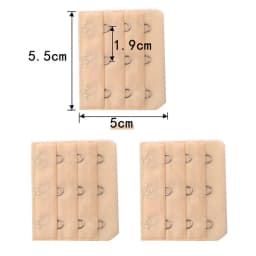 3pcs Bra Extension Strap Extenders for Women Adjustable Belt Buckle Nylon Elastic Bra Extension Strap Hook Clip Extenders
