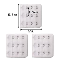 3pcs Bra Extension Strap Extenders for Women Adjustable Belt Buckle Nylon Elastic Bra Extension Strap Hook Clip Extenders