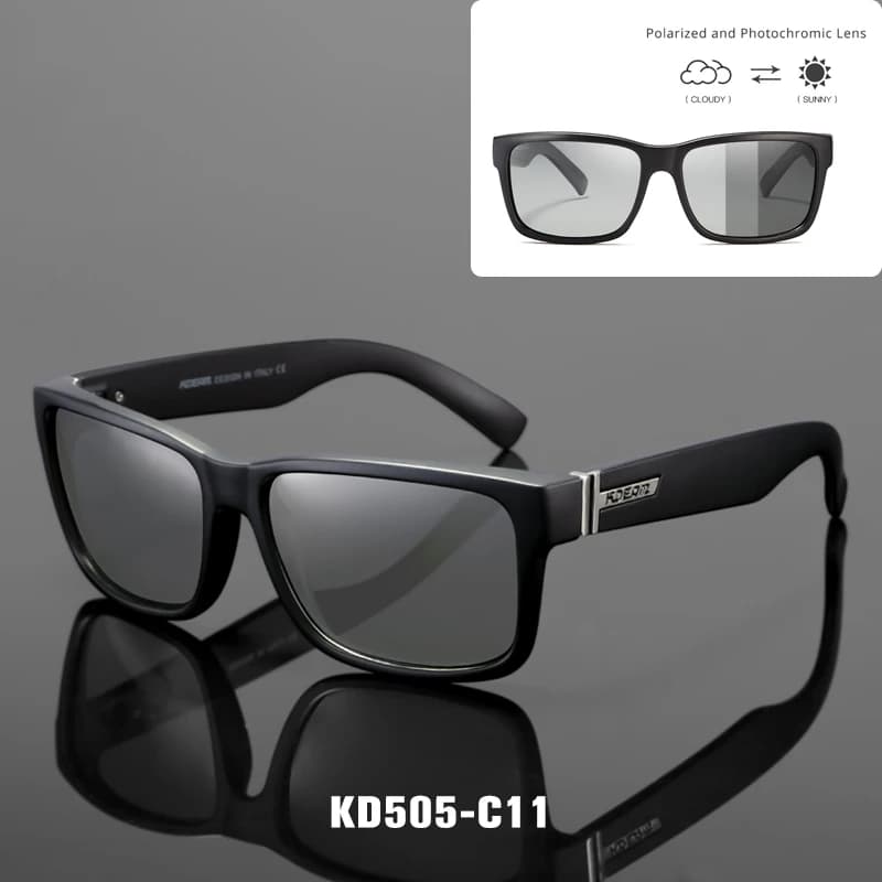 KDEAM Revamp Of Sport Men Sunglasses Polarized Shockingly Colors Sun Glasses Outdoor Driving Photochromic Sunglass With Box