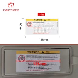 For Car Sun Visor Makeup Mirror Sticker Airbag Sticker Safety Warning Sticker Warning Board Sticker