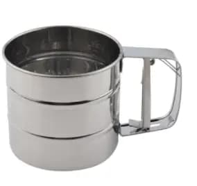 1pc Stainless Steel Flour Sifter For Baking, Powder Sugar Shaker With Hand Press Design, Fine Mesh Flour Sifter Sieve