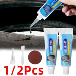 1/2Pcs Tire Repair Black Glue Liquid Strong Rubber Wear-resistant Non-corrosive Adhesive Instant Bond Leather