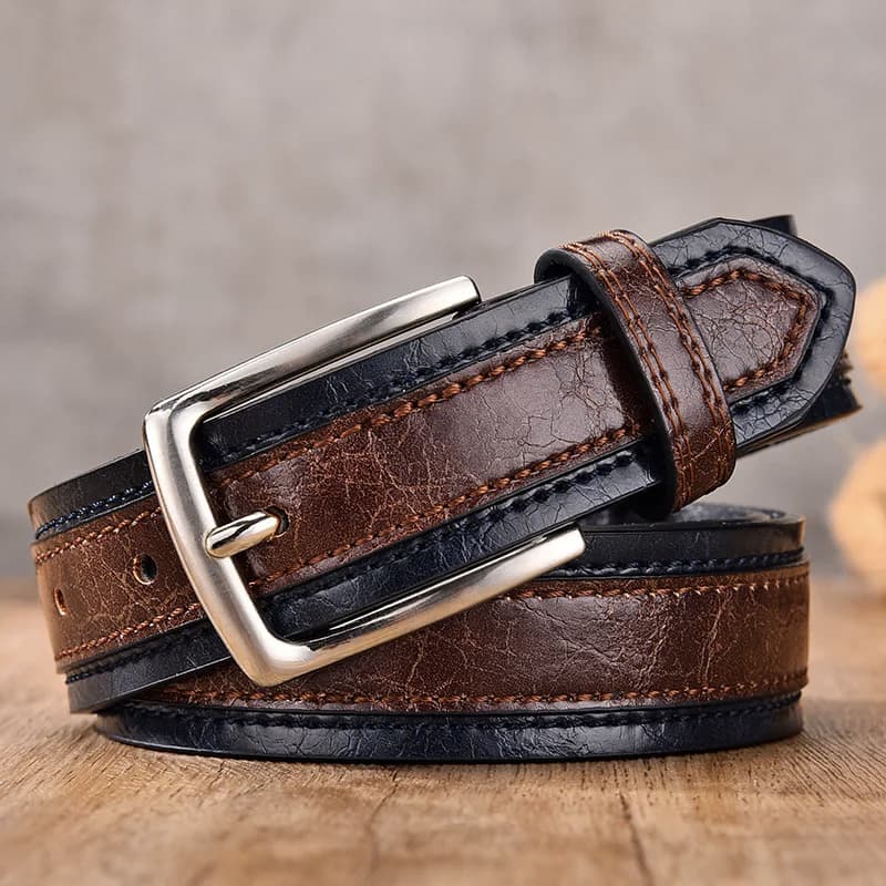 New Men's Belt Fashion Casual Strap Male Jeans Designer Trouser Belts Pu Genuine Leather Luxury Brand Pin Buckle
