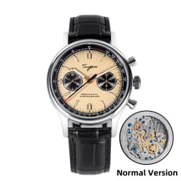 Sugess 1963 Pilot Watch Men Mechanical Chronograph Panda Wristwatch Air Force Sapphire Waterproof for Seagull Movement ST1901 v3