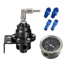 Adjustable Fuel Pressure Regulator with Gauge Kit 7 Colors Aluminum Vehicle Refitting Fuel Supercharger