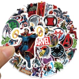 50PCS Disney Movie Marvel Stickers Anime Decal Skateboard Laptop Motorcycle Guitar Cute Kawaii Cartoon Sticker Pack Kids Toy
