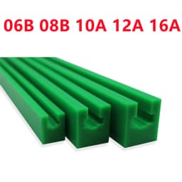1 Meter 06B 08B 10A 12A 16A Polyethylene Industrial Transport Linear Guide Rail Guide Groove Plastic Sliding Chain Track