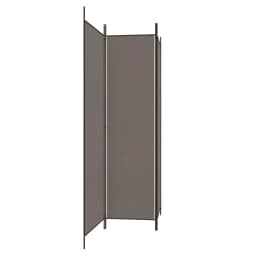 3 Panel Anthracite Fabric Room Divider 150x200cm