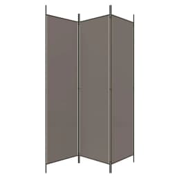 3 Panel Anthracite Fabric Room Divider 150x200cm