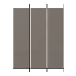 3 Panel Anthracite Fabric Room Divider 150x200cm