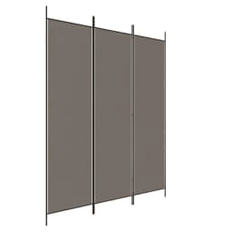 3 Panel Anthracite Fabric Room Divider 150x200cm