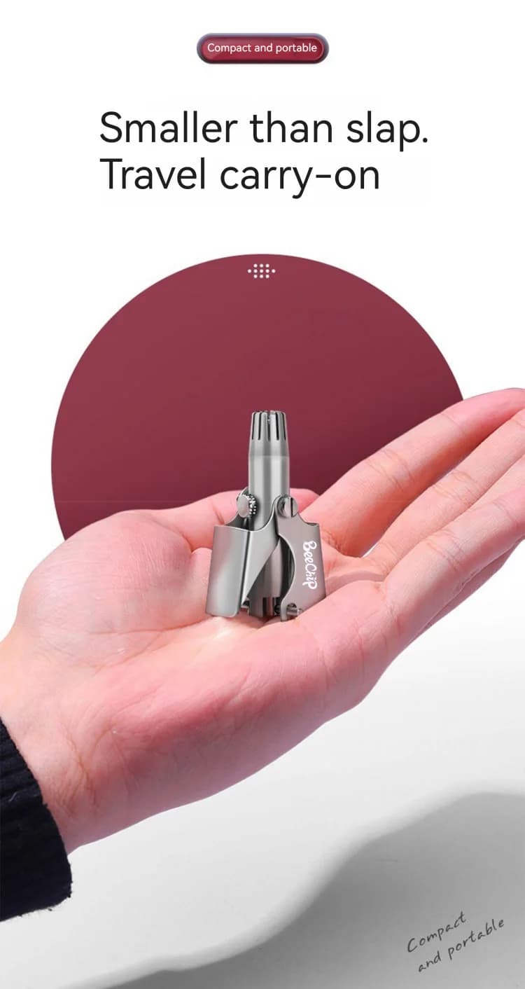 Washable Portable Ear Hair Trimmer Cleaning Without Rusting Painless Nose Hair Trimming Men'S Portable Electric Shaver Low Noise